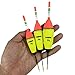 QualyQualy 5 Pcs/Set Fishing Floats Foam Bobbers + 10Pcs Fishing Glow Sticks,10g 20g 30g Long Vertical Luminous Night Lighting Bobbers for Fishing