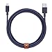 Native Union Belt Cable XL - 10ft Ultra-Strong Reinforced [MFi Certified] Durable Lightning to USB Charging Cable with Leather Strap Compatible with iPhone/iPad (Marine)