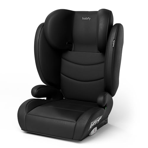 FlexiFit Basic Kindersitz 15–36 kg - ECE R129, Isofix, 13-Fach Verstellbare Kopfstütze, Faltbares Design, Waschbarer Bezug, Auto Kindersitz Ab 3 Jahren, Schwarz