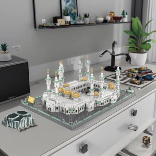 Mecca Mosque Building Blocks Set - 2291 Pieces World-Famous Islamic Architecture Model Kit, Large Micro Construction Set, STEM Educational Toy Gift for Adults & Kids