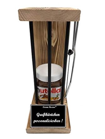' Personalisierbar' Die Eiserne Reserve ® Black Edition mit Nutella 450g Glas incl. Bügelsäge zum zersägen der Stäbe - Das au
