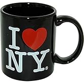 I Love New York Colorful Mugs- 11 oz Double Sided I Love NY Mugs in Colors Yellow, Pink, Orange, Blue, Purple, Black and White Souvenirs