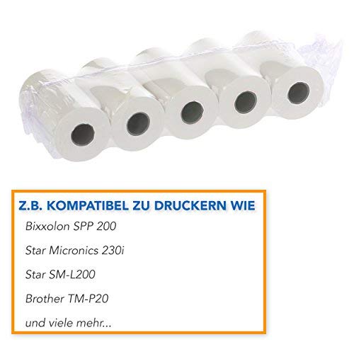 EC Cash Thermal Paper Rolls, Width 57 mm, Diameter 35 mm, Sleeve Diameter 12 mm, Length 14 m - Image 5