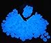 StillCool 100pcs Glow in The Dark Garden Pebbles for Walkways Plants Fish Tank Decor Luminous Stones (Sky Blue)