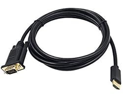 Duttek HDMI to VGA Adapter Cable, Gold Plated 1080P Active HDMI Digital to VGA Analog Video Adapter Converter Cable for Deskt