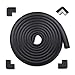Edge & Corner Guards Baby Proofing Foam - Safety Furniture Bumper Table Protectors - Corner Cushion Set 16.2 ft(15 ft Edge + 4 Corners, Black) - MEETBABY