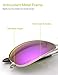 LUENX Womens Mens Aviator Sunglasses Polarized Mirrored Purple lenses Metal Frame 100% UV Protection Classic Style