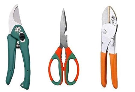 Truphe Garden Scissor, Garden Pruner, Garden Cutter Gardening Cut Tools (Set Of 3)