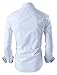 TAM WARE Mens Premium Casual Inner Contrast Dress Shirt TWNMS310S-1-WHITE-L
