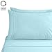 Nestl Light Blue Pillow Cases - Soft Queen Size Set of 2, 1800 Microfiber, Envelope Closure, 20x30 Inches