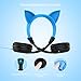 iClever Kids Headphones, Cat-Inspired Wired On-Ear Headsets with 85dB Volume Limited, Food Grade Silicone Material (Kids-Friendly), 3.5mm Audio Jack Cable, Children Headphones for Kids, Bluethumb 2