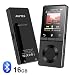 AGPTEK 16GB MP3 Player Bluetooth 4.0 with Loud Speaker, Metal Lossless Music Player Supports FM Radio Recording, Expandable Up to 128GB, Black M16S
