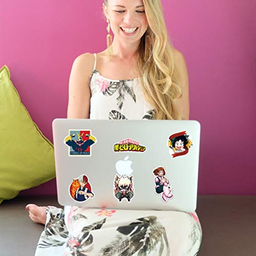 ViiYii My Hero Academia Stickers, Anime Stickers, 100 Pcs Vinyl Stickers for Hydro Flask Water Bottle, Laptop Computer Skateboard MacBook Stickers Pack, Cute Waterproof Decal Stickers