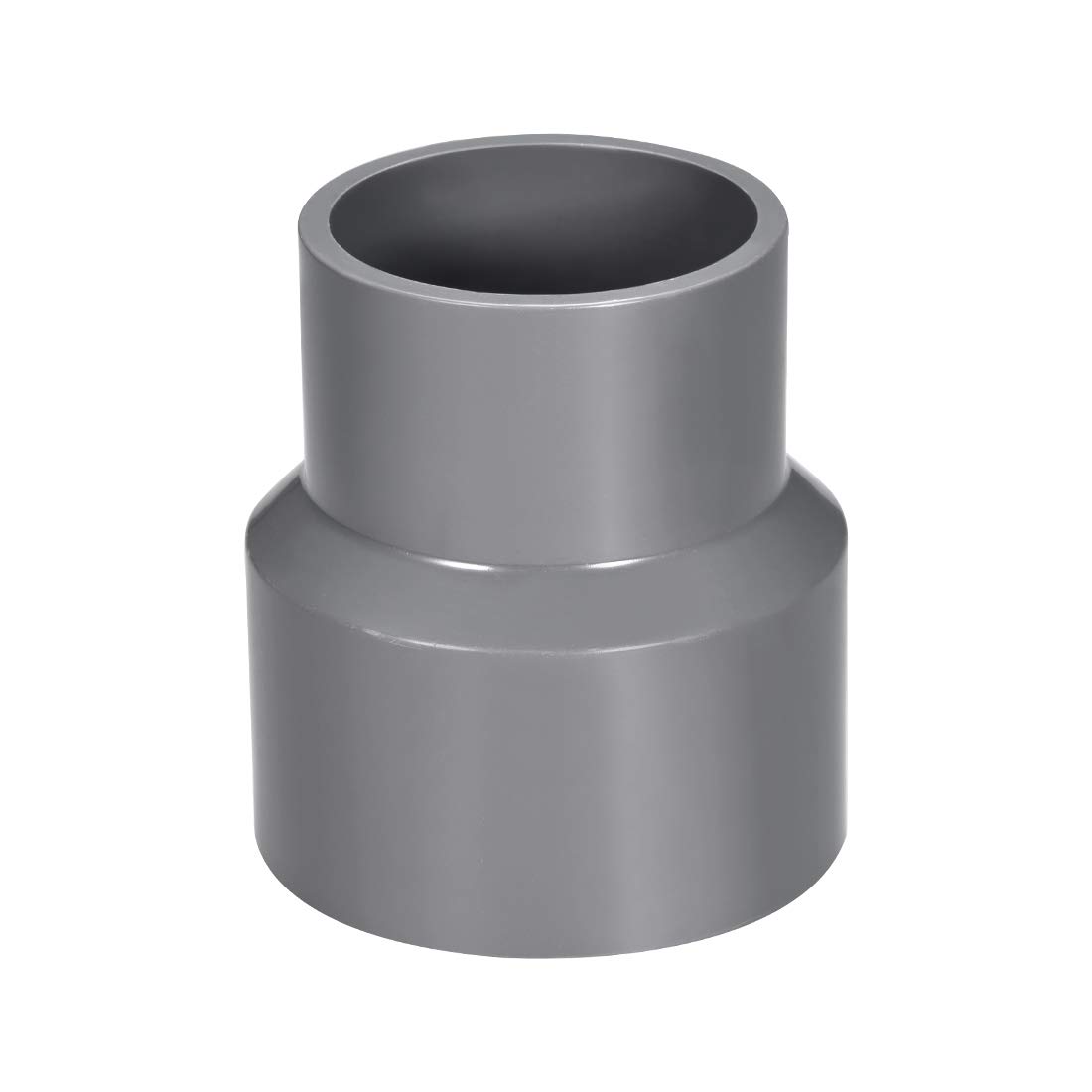 sourcing map PVC DWV Reducing Coupling Schedule 40 Gray 50mm x 63mm Socket Gray