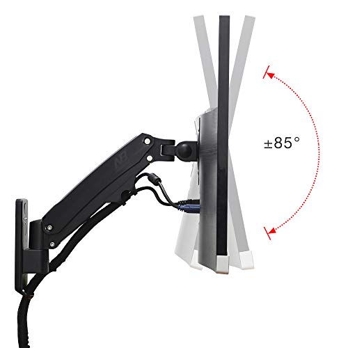 NB North Bayou Monitor Wall Mount LED & LCD TV Mount Gas Strut Arm Fits 27"- 45" Computer Monitors or TV from 6.6lbs to 28.6 lbs - Thumbnail 5