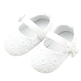 DZT1968® Baby Girl Soft Sole Cloth Mary Jane Shoes Prewalker With Bowknot