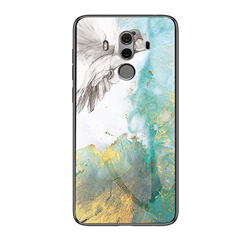 MadBee Case for Huawei Mate 10 Pro [with Screen Protector],9H Tempered Glass Back Cover [Marble Pattern Design] + Soft TPU Silicone Bumper [Shock Absorption] Fully Protective Case (Marble 2) — image 1