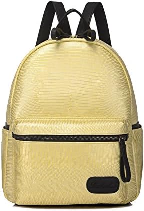 Womens Fashion Snakeskin Travel Small Backpack Purse Backpack for Womens Gold