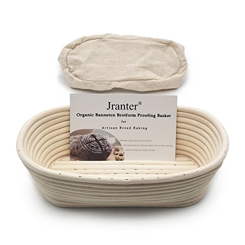 Bread Proofing Basket Oval 10 Inch and Linen Liner Set