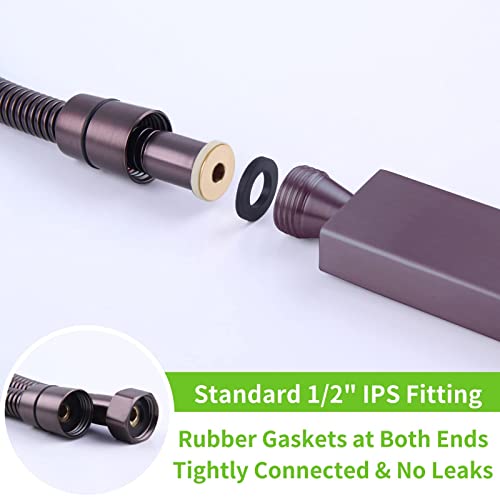 Angle Simple Hand Shower Hose 59", Flexible Stainless Steel Shower Head