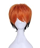 Dazcos Unisex Fox Nick Wilde Orange Black Short Wig Cosplay Costume 32CM