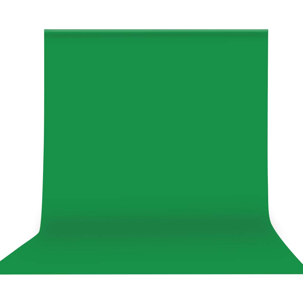 Andoer 10 * 10ft Professional Green Screen Backdrop Studio Photography Background Washable Durable Polyester-Cotton Fabric Seamless One-Piece Design for Portrait Product Shooting