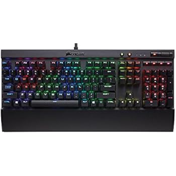 CORSAIR K70 LUX RGB Mechanical Gaming Keyboard - USB Passthrough & Media Controls - Tactile & Quiet - Cherry MX Brown - RGB LED Backlit