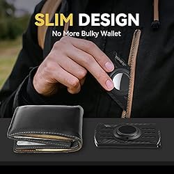 AirTag Wallet Men, Slim Minimalist Metal Wallet
