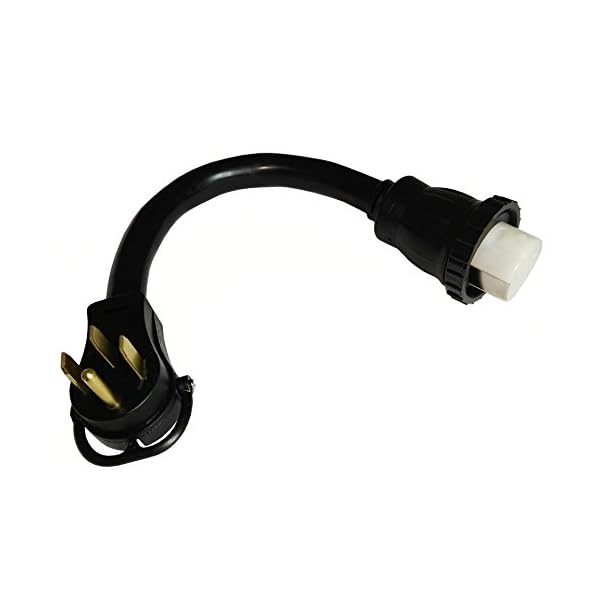 Parkworld-692248-Shore-Power-Adapter-Cord-RV-50-AMP-Standard-14-50P-plug-male-to-Marine-50A-SS2-50R-Locking-Receptacle-female-with-locking-ring
