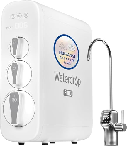 Waterdrop G3P600 Reverse Osmosis System, 600 GPD Tankless RO Water Filter |