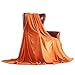 MERRYLIFE Orange Throw Blanket | Decorative Soft Colorful Oversized | Couch Outdoor Travel Plush Blanket| (50