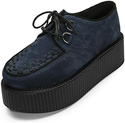 Women's Creepers Wedge Platform Shoes Lace-Up Flat Fashion Oxford