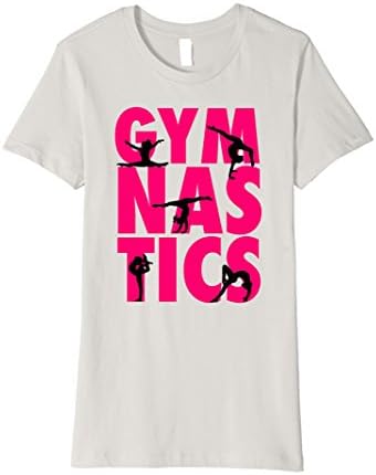 Womens Gymnastics Awesome Gymnast Turns Flips Girl Premium T-Shirt Medium Silver