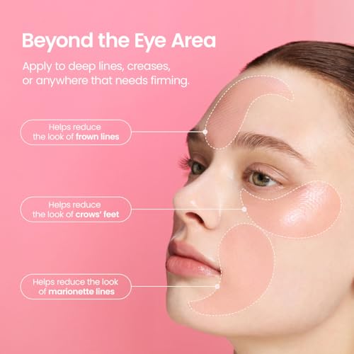 BIODANCE Collagen Peptide Under Eye Patches 60 Counts. Advanced Hydrogel Eye Patches for Dark Circles & Puffy Eyes. Under Eye Mask for Fine Lines. Eye Bags & Wrinkles. Korean Skincare.