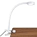 LEPOWER New Version Metal Clip On Light, Flexible Bed Light with 3 Colors x Stepless Adjustable Brightness, Eye Caring Reading Light for Desk, Bed Headboard and Computers(White)-No AC Adapter