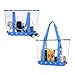 VENO 2 Packs Large Clear Bag, Transparent Vinyl PVC Tote Bag, Long Shoulder Handbag with Zipper Closure for Stadium, Event, Outdoor, Beach, Pool, Work, Sports Games, Shopping, Grocery (CYN)