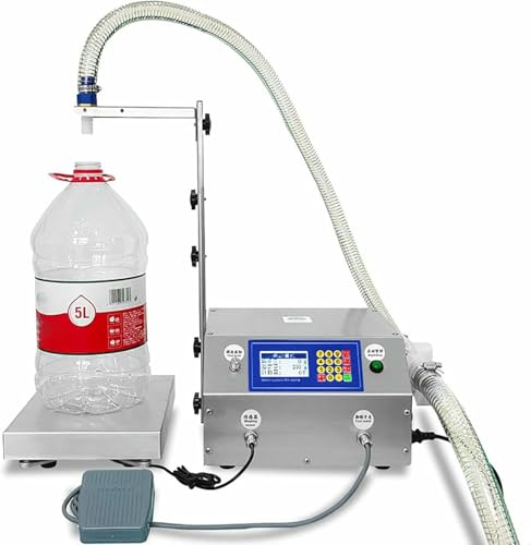 HOTAPEPU Diaphragm Pump Digital Control Automatic Weighing Bottle Filling Machine, for Milk, Water, Wine, Beverage, Soy Sauce, Vinegar, Liquid Filling Machine, 36L/MIN~/