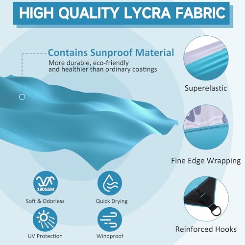 VILLEY Beach Canopy UPF50+ UV Protection 2m x 2.4m Lycra Tent for Picnics and Fishing