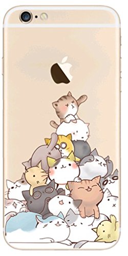 iPhone 6/6S Case,Blingy's Funny Animal Style Flexible Soft TPU Rubber Case for iPhone 6/6S (New Cat Pile)