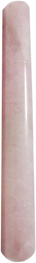 NK CRYSTALS Rose Quartz Crystal Massage Wand Yoni Wand Natural Reiki Healing Crystals Therapy Sticks Gemstones Rock Massage