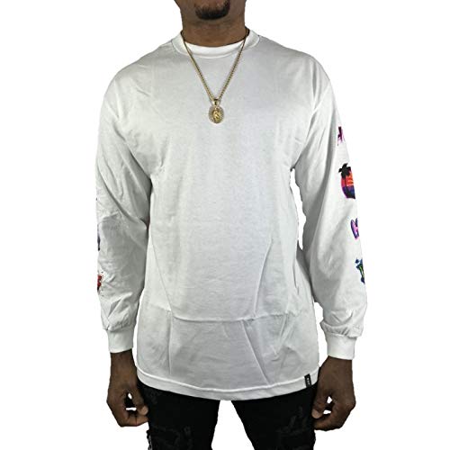 Amazon ハフ Huf ロングtシャツ Memories メモリー メンズ 春秋 白