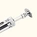 Fencia Stainless Steel Metal Syringe Glass Sampler Lab Glassware (10ml) with Adjustable Dose for Veterinary Animal Drug Injection