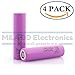 Samsung High Drain INR18650-35E 8A 3500mAh Rechargeable Flat Top 3.7V Battery, (4 Pcs) by M&A BD Electronics