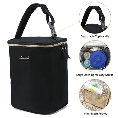 LOVEVOOK Breast Pump Bag Diaper Tote Bag with Insulated Baby Bottle Bag
