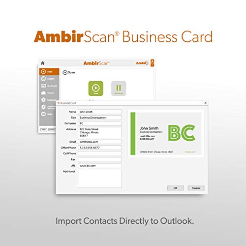 Ambir ImageScan Pro 667ix Simplex Card Scanner with AmbirScan Business Card