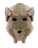 Turkey Chicken Head Mask Latex Full Head Animal Party Costumes Christmas Fancy Dress Party Masks Brown