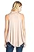12 Ami Basic Solid Long Flowy Tank T-Shirt Tunic Beige L
