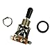Musiclily Metric 3 Way Short Straight Guitar Toggle Switch Pickup Selector for Epiphone Les Paul LP Electric Guitar Replacement, Black Knob
