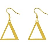 Stainless Steel Triangles DELTA Sorority Earring Womenhood Greek Letter DST Community Jewelry For Gifts