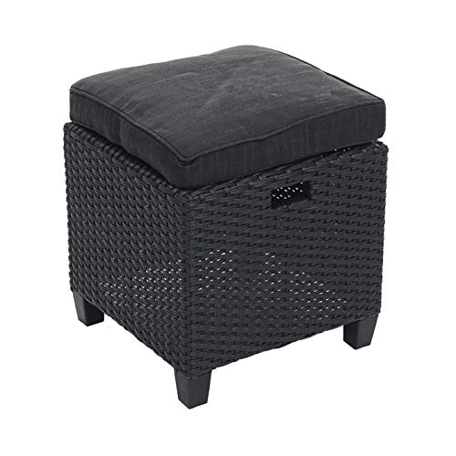 Mendler Poly-Rattan Garnitur HWC-E95, Garten-/Lounge-Set Sitzgruppe, Spun Poly halbrundes Rattan - schwarz, Kissen… – Bild 6